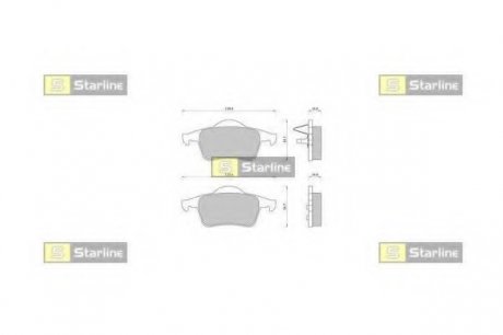 Колодки тормозные дисковые, к-кт./ STARLINE BD S372