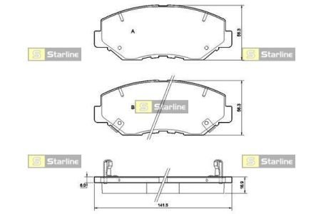 Колодки тормозные дисковые, к-кт./ STARLINE BD S356