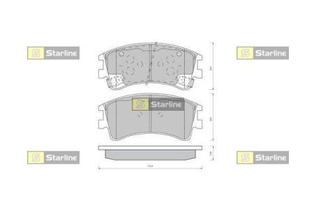 Колодки гальмівні дискові, к-кт./ STARLINE BD S431 (фото 1)
