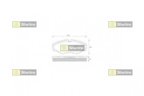 Колодки гальмівні дискові, к-кт./ STARLINE BD S250 (фото 1)