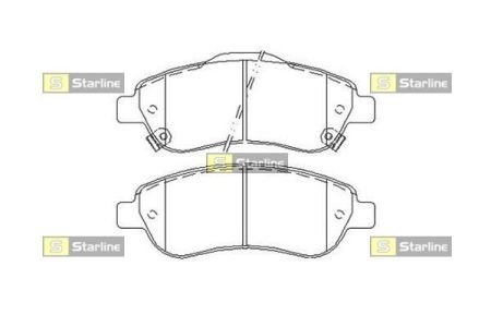 Колодки тормозные дисковые, к-кт./ STARLINE BD S455