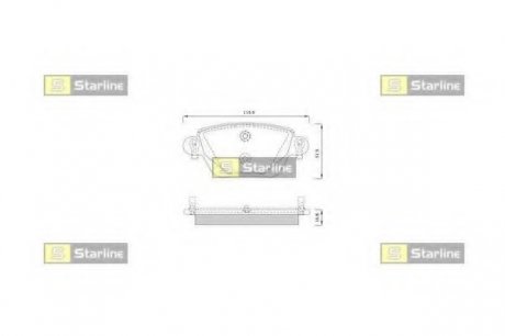 Колодки тормозные дисковые, к-кт./ STARLINE BD S252