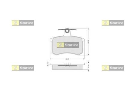 Колодки гальмівні дискові, к-кт./ STARLINE BD S080