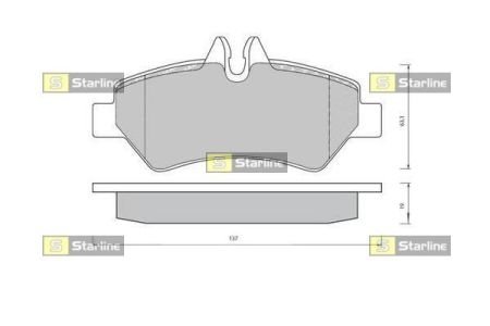 Колодки тормозные дисковые, к-кт./ STARLINE BD S423