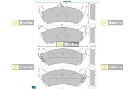 Колодки гальмівні дискові, к-кт./ STARLINE BD S424