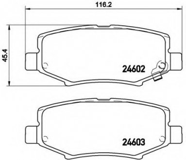 Колодки гальмівні дискові, к-кт./ BREMBO P18 024