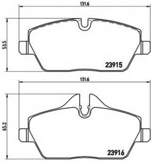 Колодки гальмівні дискові, к-кт./ BREMBO P06 067 (фото 1)