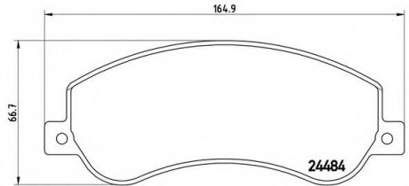 Колодки тормозные дисковые, к-кт./ BREMBO P24 064 (фото 1)