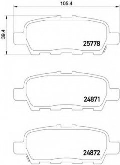 Колодки тормозные дисковые, к-кт./ BREMBO P56 087 (фото 1)