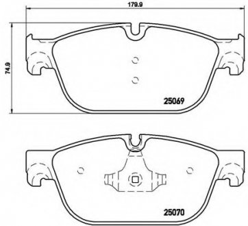 Колодки тормозные дисковые, к-кт./ BREMBO P61 115