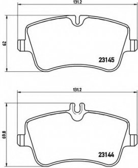 Колодки гальмівні дискові, к-кт./ BREMBO P50 046