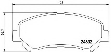 Колодки гальмівні дискові, к-кт./ BREMBO P56 062 (фото 1)