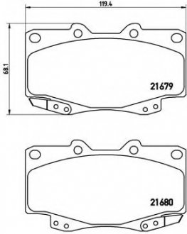 Колодки тормозные дисковые, к-кт./ BREMBO P83 069