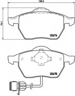 Колодки гальмівні дискові, к-кт./ BREMBO P85 026