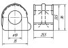Втулка переднего стабилизатора ф21/ METGUM 08-32 (фото 2)