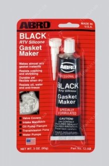 Герметик прокладок 85гр черный ! (12AB85GR) ABRO 12-АВ (фото 1)