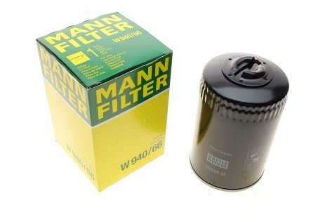 Фільтр масляний -FILTER MANN W940/66 (фото 1)