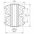 Сайлентблок ресори задній/ METGUM 03-32 (фото 2)