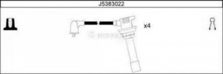 Комплект проводов зажигания/ NIPPARTS J5383022 (фото 1)