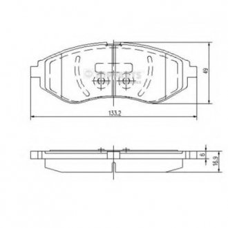 Комплект тормозных колодок/ NIPPARTS J3600911