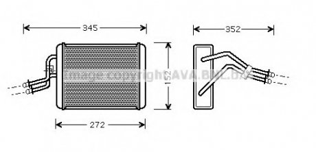 Радиатор печки +AC [OE. 4166487]/ AVA COOLING FD 6317 (фото 1)