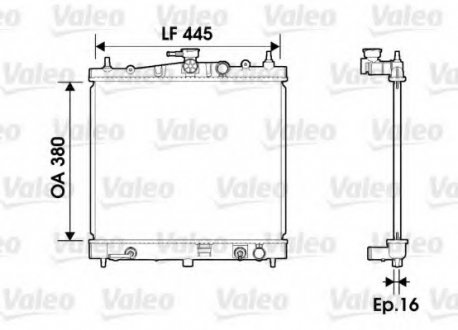 Радиатор системы охлаждения VL Valeo 734247