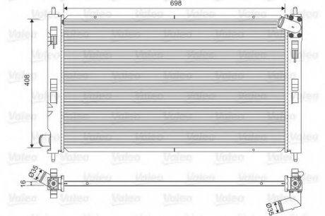 Радиатор системы охлаждения VL Valeo 701578 (фото 1)
