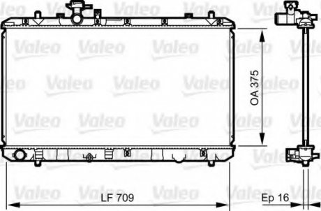 Радиатор системы охлаждения VL Valeo 735407