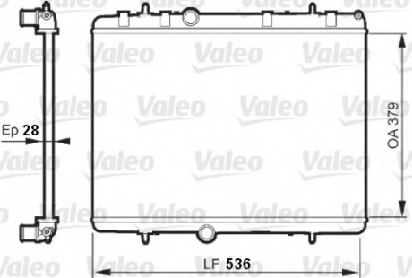Радиатор системы охлаждения VL Valeo 735608 (фото 1)