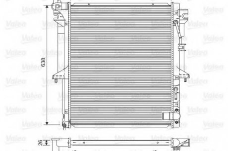 Радиатор системы охлаждения VL Valeo 701585 (фото 1)