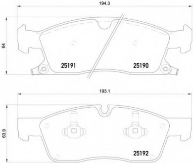 Гальмівні колодки дискові BM BREMBO P37017 (фото 1)