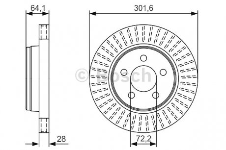 Тормозной диск 0 986 479 U04 BOSCH 0986479U04