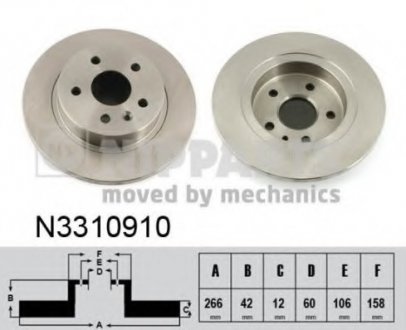 Гальмівний диск/ NIPPARTS N3310910