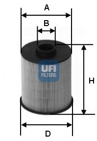 Топливный фильтр/ UFI 26.006.00