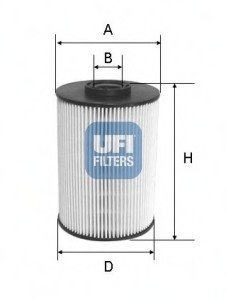 Паливний фільтр/ UFI 26.055.00 (фото 1)