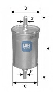Топливный фильтр/ UFI 31.722.00 (фото 1)