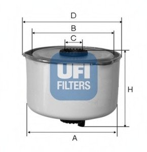 Паливний фільтр/ UFI 24.454.00 (фото 1)