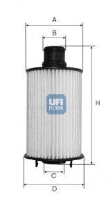 Масляний фільтр/ UFI 25.073.02 (фото 1)