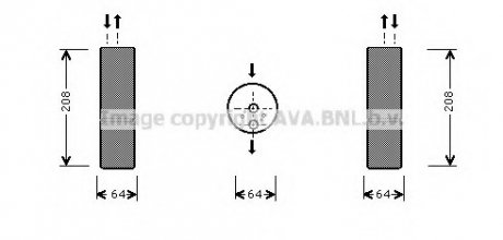 Осушувач кондиціонера MB S-KL W220 98- AVA COOLING MS D053 (фото 1)