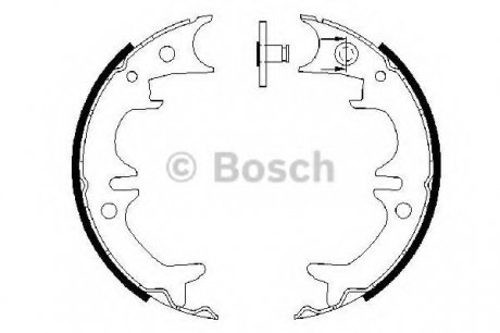 Комплект тормозных колодок, стояночная тормозная система BOSCH 0 986 487 602 (фото 1)