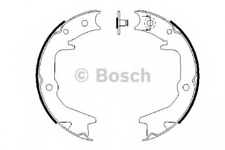 Комплект гальмівних колодок, стоянкова гальмівна система BOSCH 0 986 487 685 (фото 1)