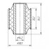 Сайлентблок поперечного верхньої підвіски зовнішній 14*38.5*35*54 METGUM 05-32 (фото 2)