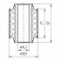 Сайлентблок заднього поперечного важеля (бумеранг)) 14*38.5*37*50 METGUM 13-26 (фото 2)