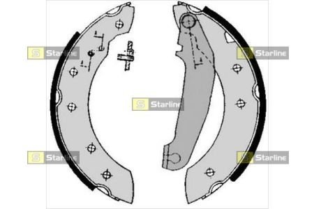 Тормозные колодки барабанные, к-кт. STARLINE BC 05750