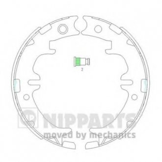 Колодки гальмівні дискові, к-кт. NIPPARTS N3502083