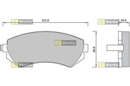 Колодки тормозные дисковые, к-кт. STARLINE BD S392 (фото 1)
