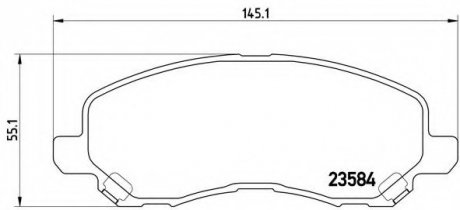 Колодки гальмівні дискові, к-кт. BREMBO P11 026 (фото 1)