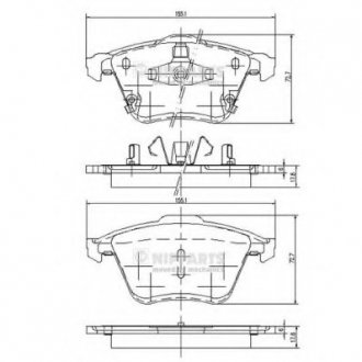 Комплект тормозных колодок NIPPARTS J3603067