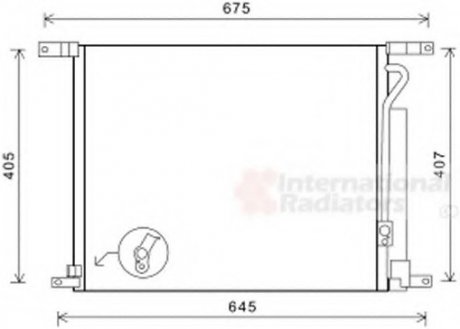 Радіатор кондиціонера CHEVROLET AVEO (T250, T255) (05-) 1.4 Van Wezel 81005139