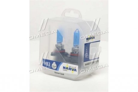 Лампа розжарювання TWIN SET HB3 12V 60W RANGE POWER WHITE NARVA 48625S2